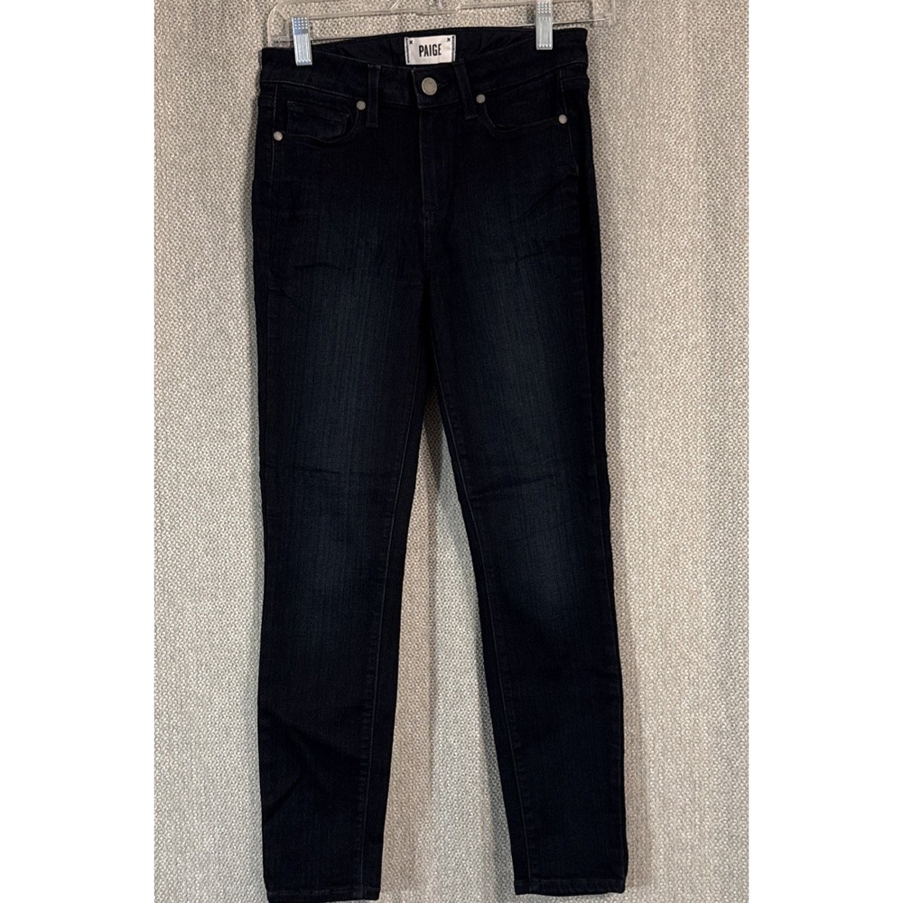 PAIGE Hoxton High Rise Ankle Petite Skinny Jeans Women's Size 26 Dark Indigo